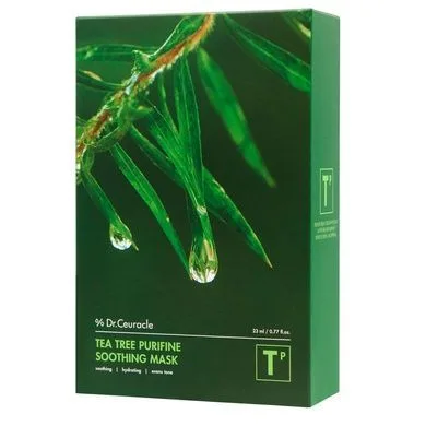 Заспокійлива маска з екстрактом чайного дерева Dr.Ceuracle Tea Tree Purifine Soothing Mask, 23 мл*10 шт