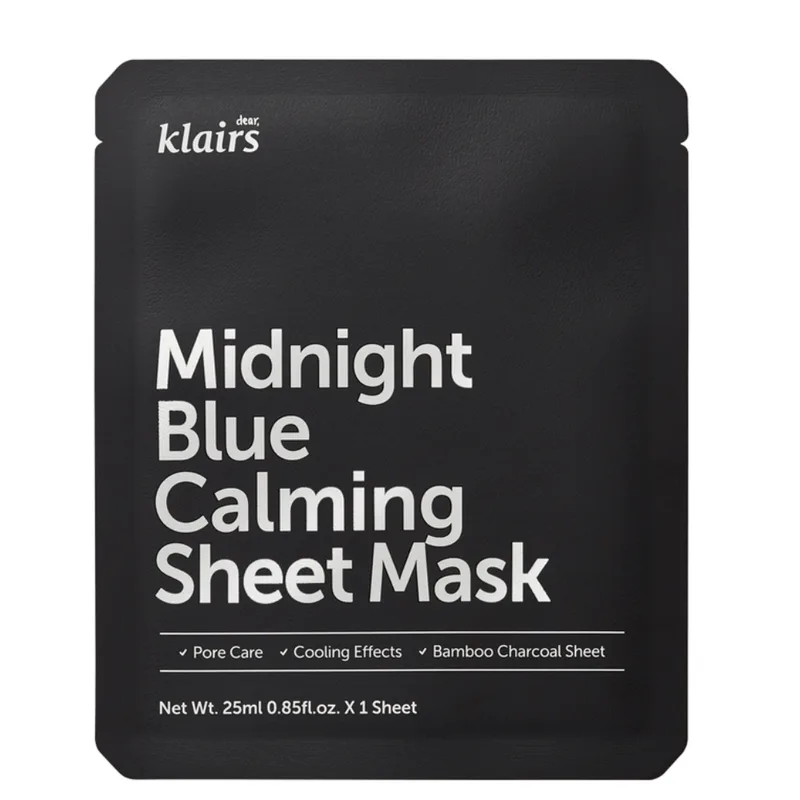 Dear Klairs Midnight Blue Calming Mask — Тканинна заспокійлива маска