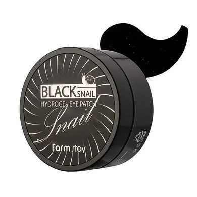 Патчі гідрогелеві з муцином равлика - FarmStay Black Snail Hydrogel Eye Patch, 60 шт