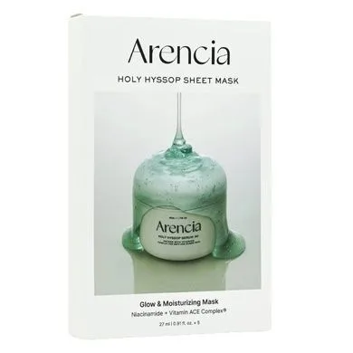 ARENCIA Holy Hyssop Sheet Mask – освітлювальна тканинна маска 1 шт.