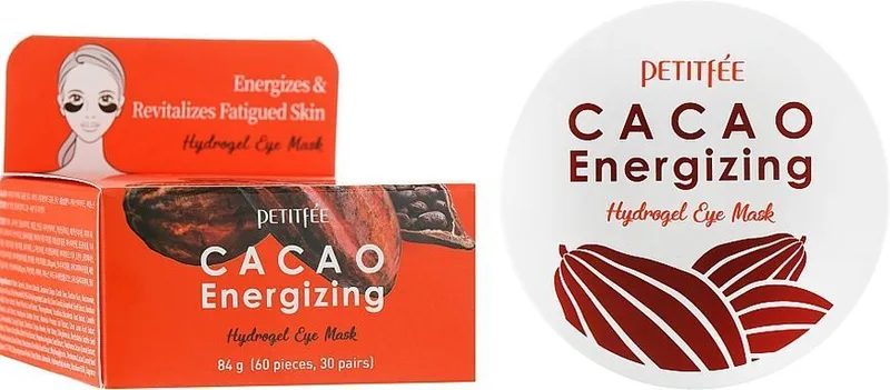 Petitfee тонізуючі патчі для очей з какао Cacao Energizing Hydrogel Eye Mask 60 шт