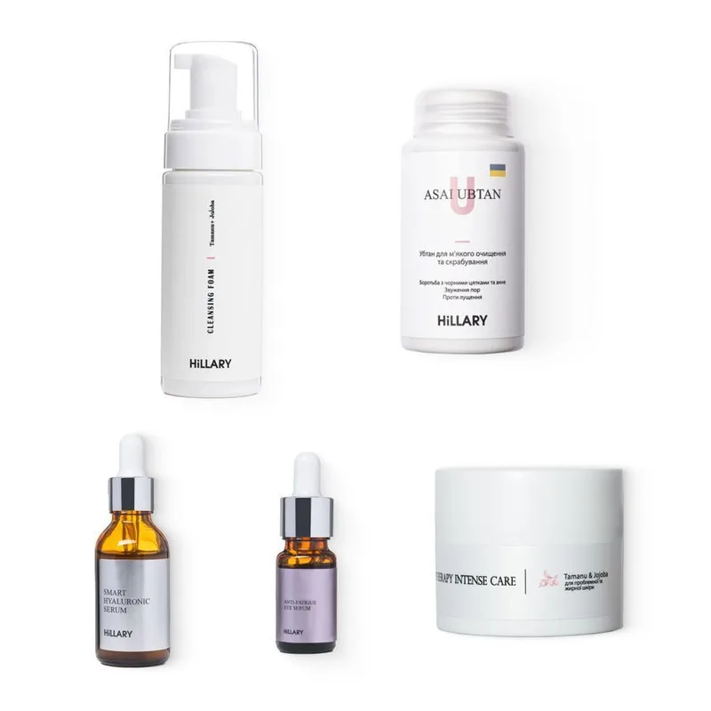 Базовий набір для догляду за жирною шкірою Зимовий догляд Hillary Winter care for oil skin