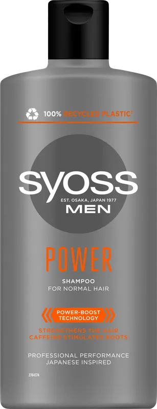 Шампунь SYOSS MEN POWER з кофеїном для нормального волосся, 440 мл