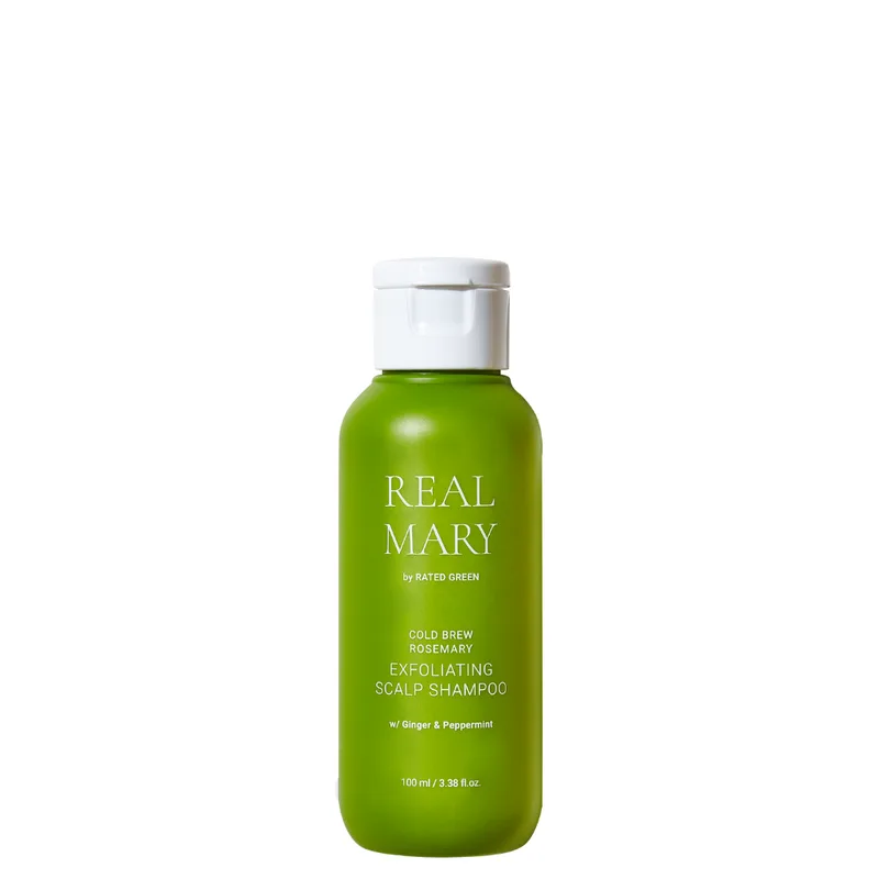 Rated Green Real Mary Exfoliating Scalp Shampoo 100 мл — Глибокоочищаючий відлущуючий шампунь з соком розмарину (міні)
