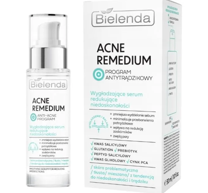 Розгладжувальна сироватка проти недосконалостей Bielenda Acne Remedium 30 мл
