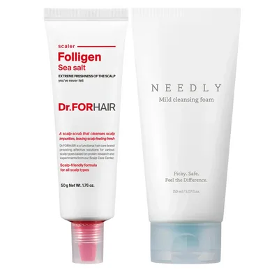 1+1 Набір Dr.FORHAIR Sea Salt Scaler + Needly Mild Cleansing Foam