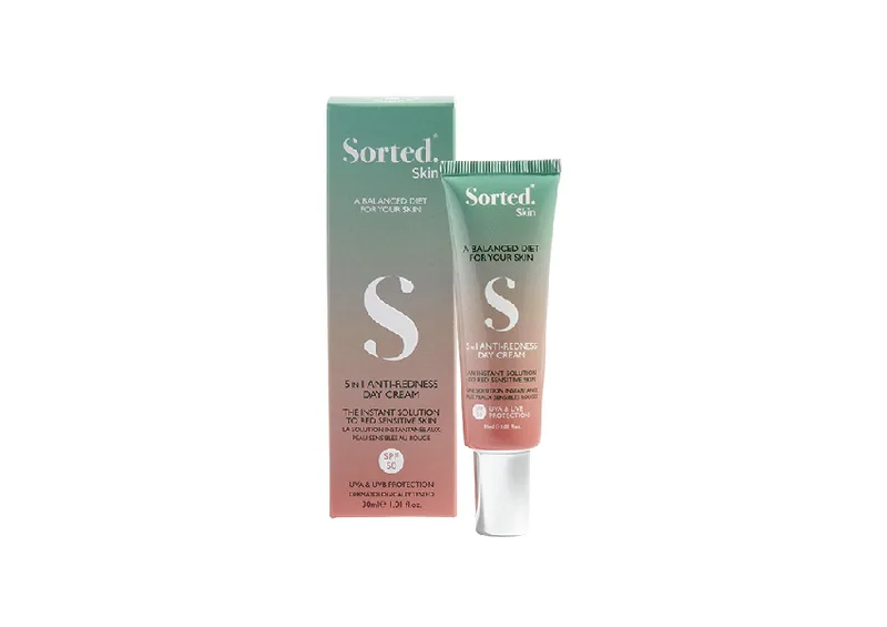 Денний крем 5 в 1 проти почервоніння SORTED SKIN 5 in 1 Anti-Redness Day Cream SPF 50 30 мл
