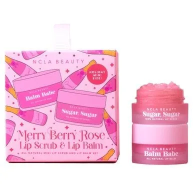 NCLA Beauty Merry Berry Rose Ornament Lip Care Set