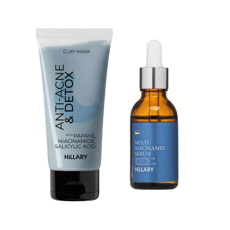 Набір для очищення та боротьби з акне Hillary Anti-Acne & Detox Skin Set