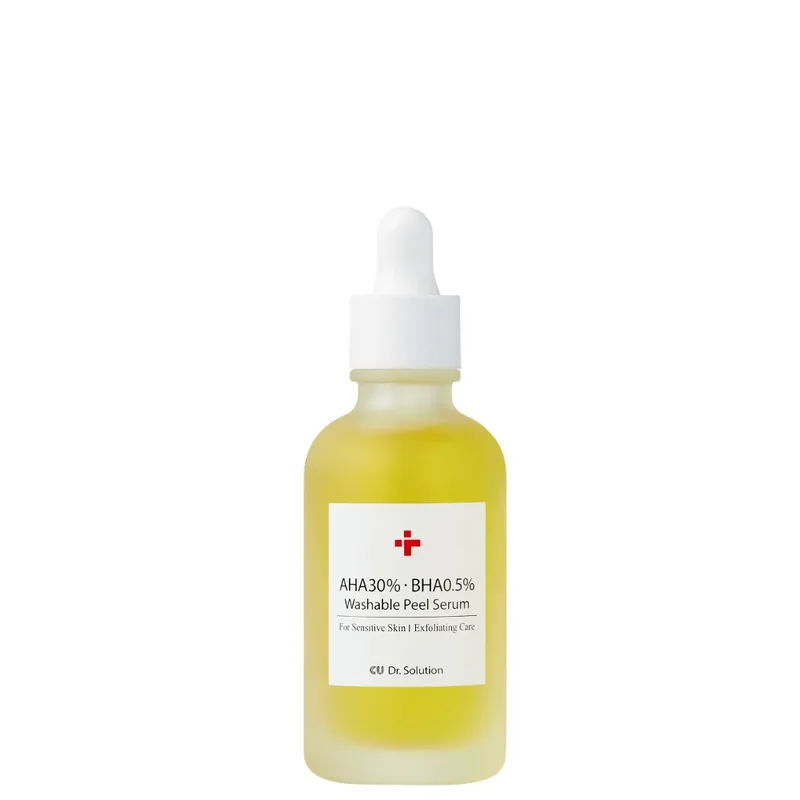 CUSKIN Dr. Solution AHA 30% BHA 0.5% Washable Peel Serum 50 мл — Мультикислотна пілінг-сироватка