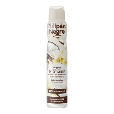 Дезодорант спрей НІЖНИЙ КОКОС - TULIPAN NEGRO Pure White Coconut Body Deo Spray, 200 мл