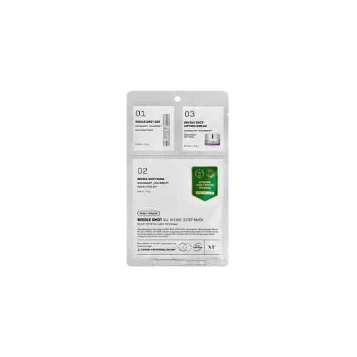 Зволожувальна маска для обличчя 1.5 мл + 1.5 мл + 25 мл VT Cosmetics reedle shot all in one 3 step mask