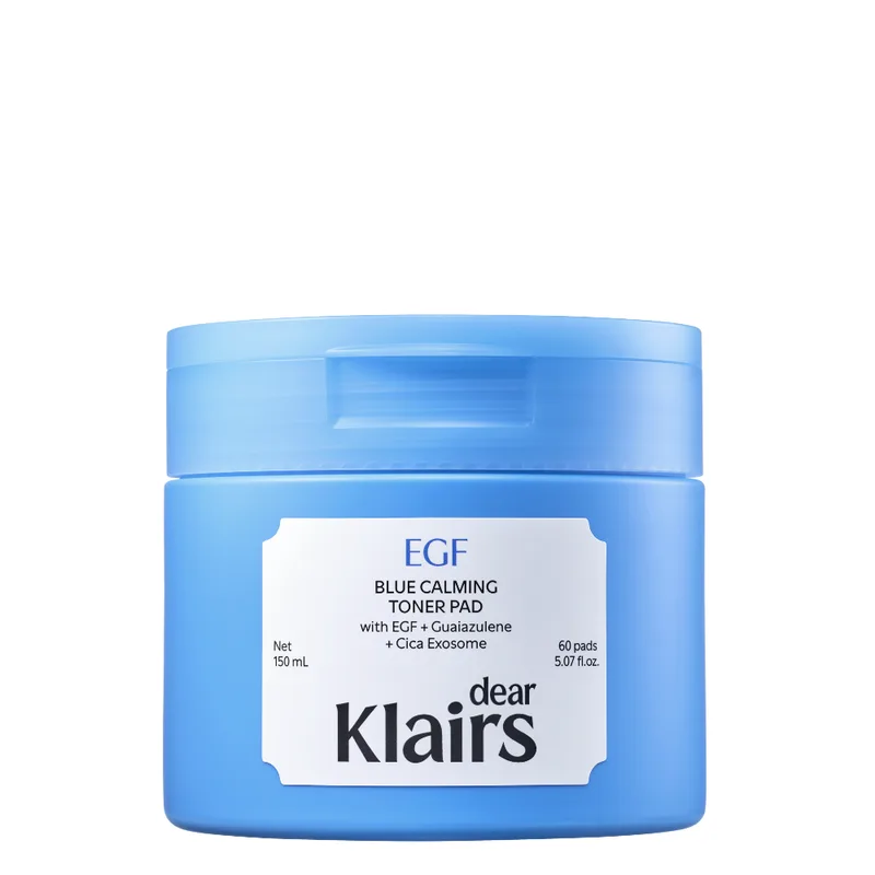 Dear Klairs EGF Blue Calming Toner Pad — Заспокійливі пади з азуленом