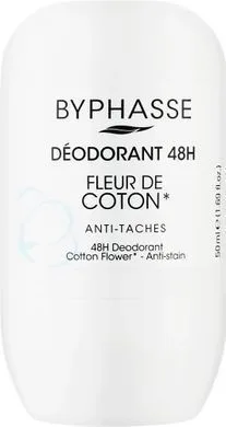Жіночий роликовий дезодорант «Бавовна» - Byphasse 48H Cotton Flower Deodorant, 50 мл
