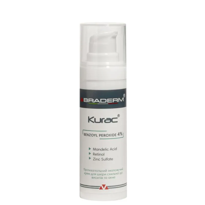 Braderm Kurac Cream — Крем від акне з бензоїлом пероксидом