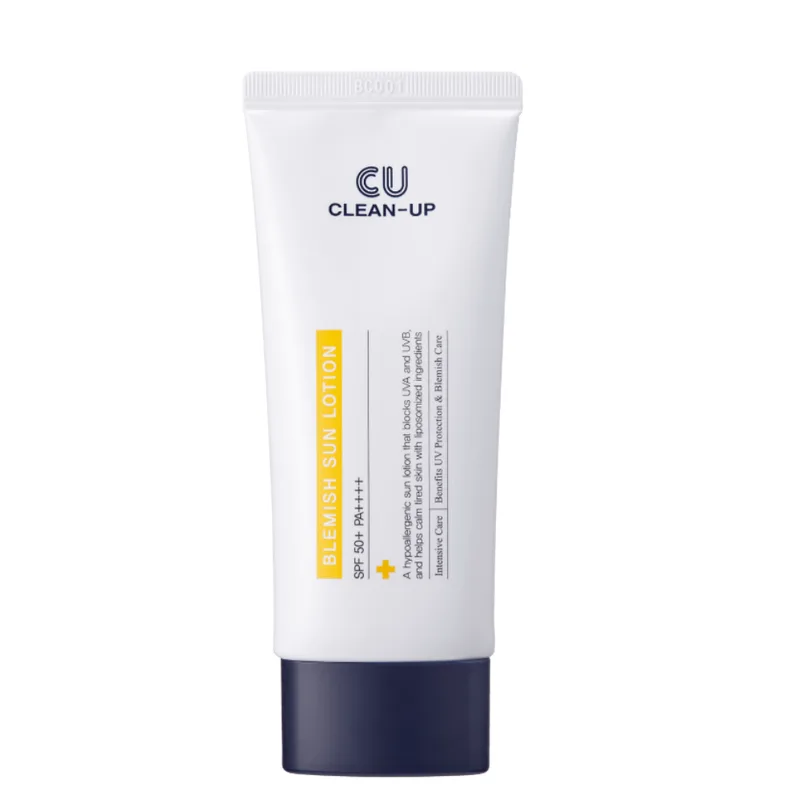 1+1=3 CUSKIN Clean Up Blemish Sun Lotion SPF 50+ PA++++ 60 мл — Сонцезахисний лосьйон