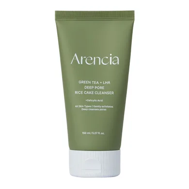 Arencia Green Tea + LHA Deep Pore Rice Cake Cleanser