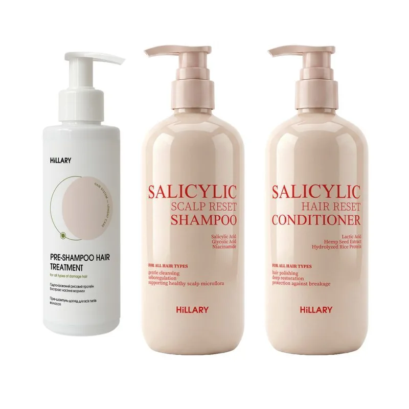 HiLLARY Scalp Oil Control & Hair Strengthening Set