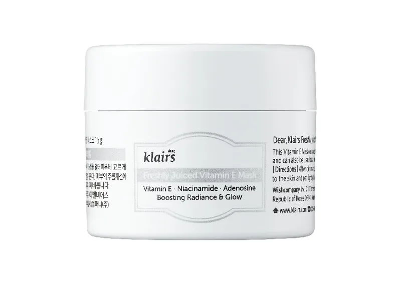 Вітамінна маска для сяяння шкіри DEAR, KLAIRS Freshly Juiced Vitamin E Mask 15 мл