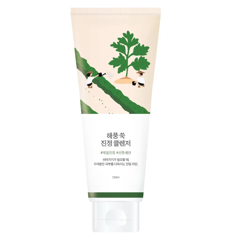 Round Lab Mugwort Calming Cleanser 150 мл — Заспокійлива очищуюча пінка з морським полином