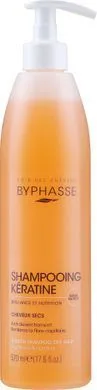 Кератиновий шампунь для сухого волосся - Byphasse Keratin Shampoo Sublim Protect, 520 мл
