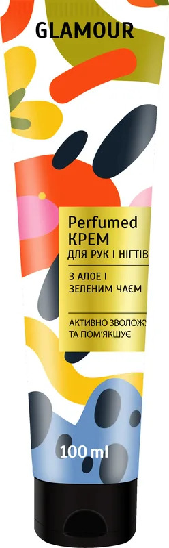 Крем для рук і нігтів Glamour Алое та зелений чай 100 мл