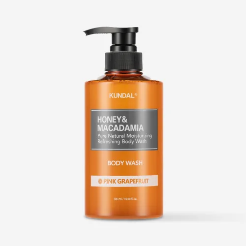 Гель для душу з ароматом рожевого грейпфрута 500 мл KUNDAL honey & macadamia pure body wash pink grapefruit