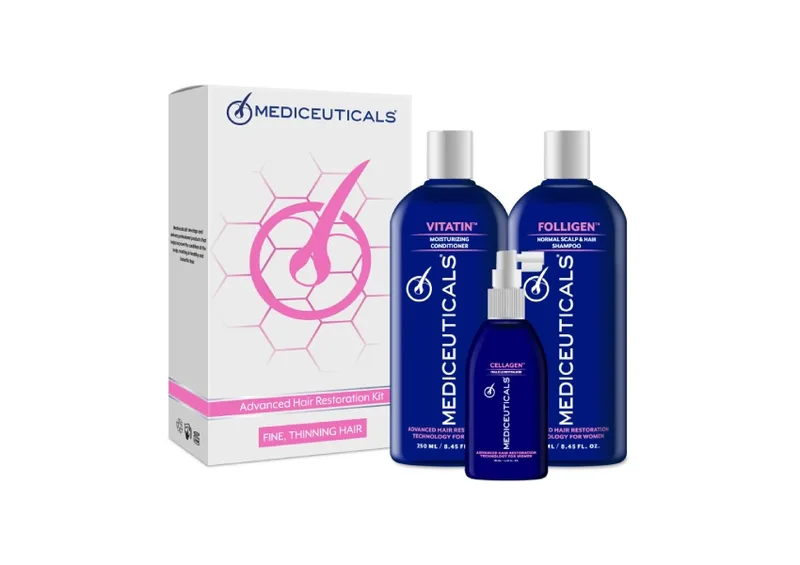 Набір для стимулювання росту нормального та тонкого волосся MEDICEUTICALS Advanced Hair Restoration Fine/Thinning Hair Kit для жінок
