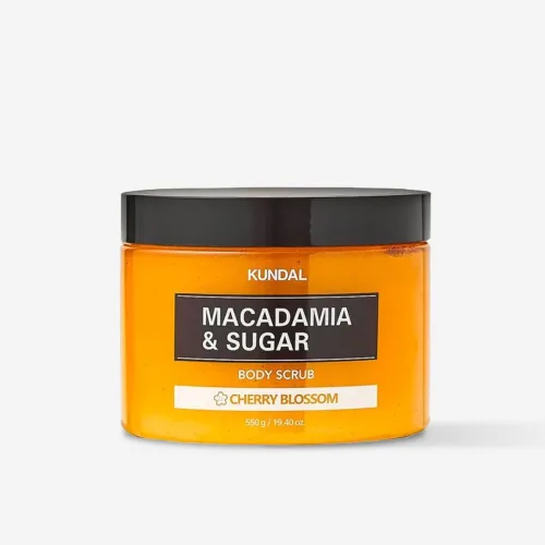 Скраб для тіла з ароматом вишневого цвіту KUNDAL macadamia & sugar body scrub cherry blossom