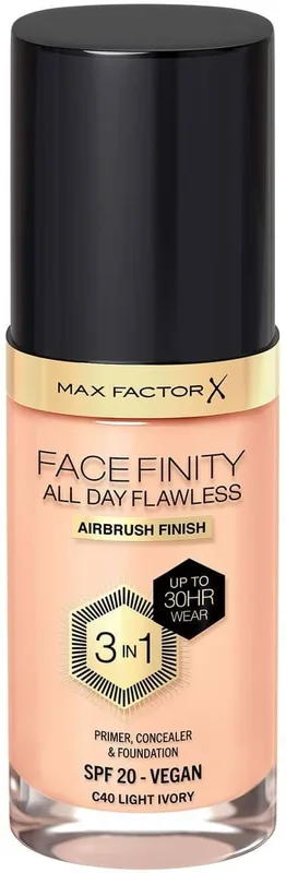 Тональний крем MAX FACTOR Facefinity All Day Flawless 3 in 1 Foundation відтінок C40 Light Ivory 30 мл