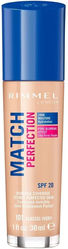 Тональна основа Rimmel Match Perfection 101 Classic Ivory 30 мл