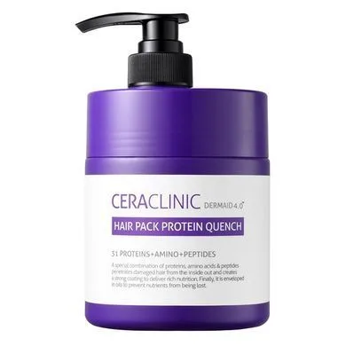 Маска для волосся відновлююча - Ceraclinic Dermaid 4.0 Hair Pack Protein Quench, 600 мл
