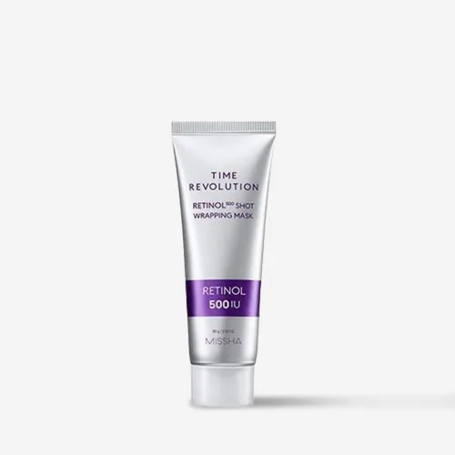 Маска плівка для обличчя з ретинолом 80 мл Missha time revolution retinol 500 shot wrapping mask