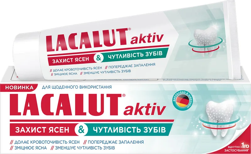 Зубна паста Lacalut Active Захист ясен & Чутливість зубів 75 мл