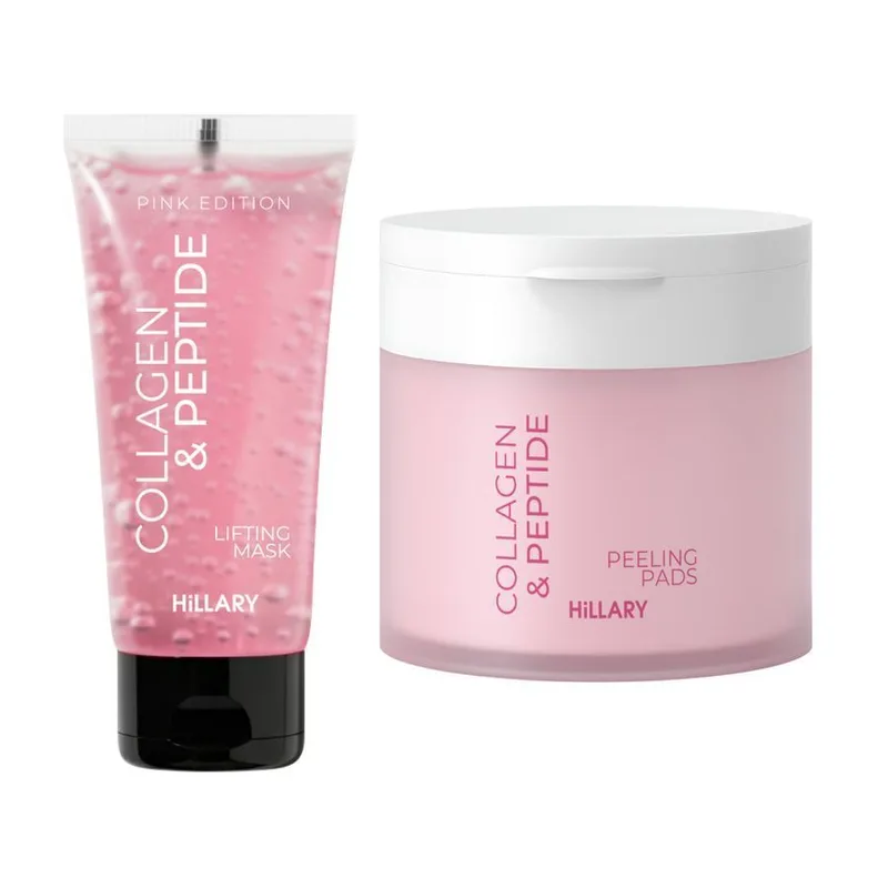 Комплекс пептидного омолодження та корекції зморшок Hillary Collagen & Peptide Anti-Age & Wrinkle Correction Set