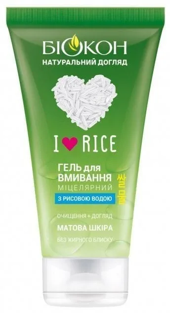 Гель для вмивання міцелярний Біокон I Love Rice 150 мл