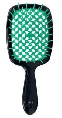 Гребінець чорний з бірюзовим маленький - Janeke SMALL SUPER BRUSH