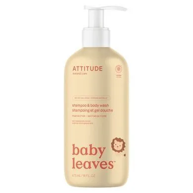 Гель для миття тіла та волосся "Вaby Leaves" Грушевий Нектар Attitude