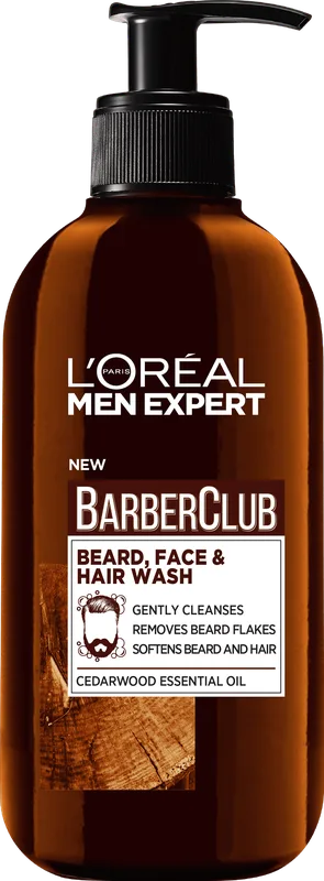 Шампунь для бороди та обличчя очищуючий L`Oreal MenExpert BarberClub, 200 мл