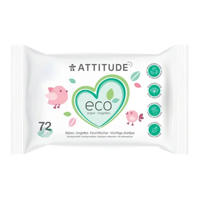 Серветки вологі для дітей з чутливою шкірою Attitude