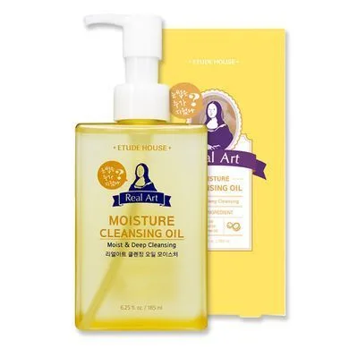 Etude House Real Art Cleansing Oil Moisture 185ml – гідрофільна олія для зняття макіяжу
