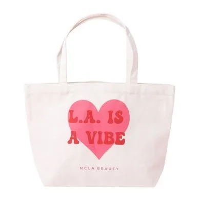 NCLA BEAUTY L.A. IS A VIBE Canvas Tote Bag