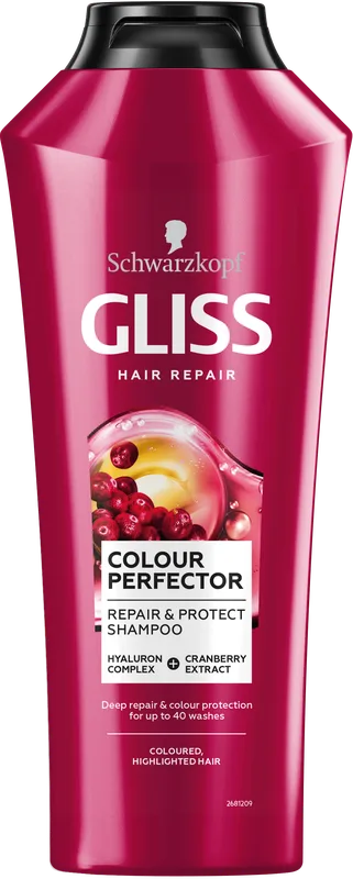 Шампунь GLISS kur Color Perfector для фарбованого мелірованого волосся 400 мл
