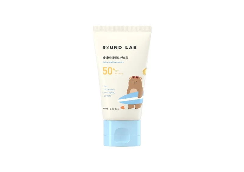 ROUND LAB Baby Mild Sunscreen – дитячий мінеральний сонцезахисний крем SPF50+ PA++++