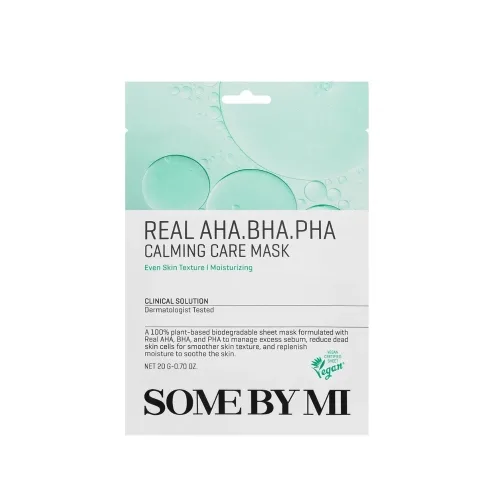 Вирівнююча тканинна маска з кислотами Some By Mi real aha-bha-pha calming care mask
