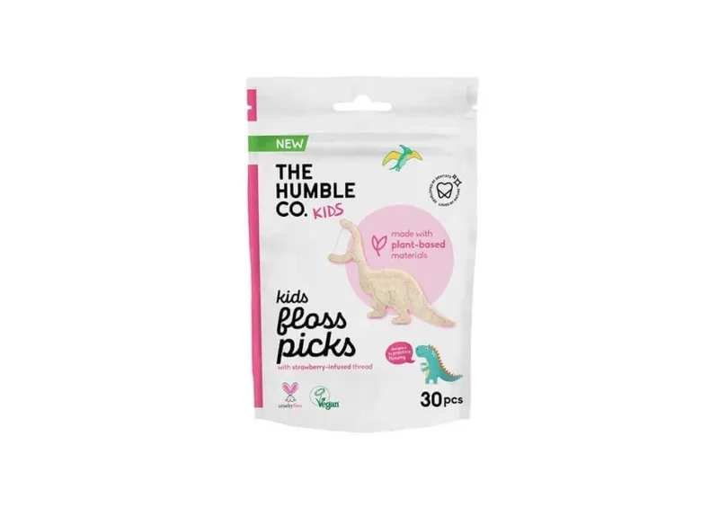 Дитячий флос з кукурудзяного крохмалю THE HUMBLE CO Kids Floss Picks 30 шт