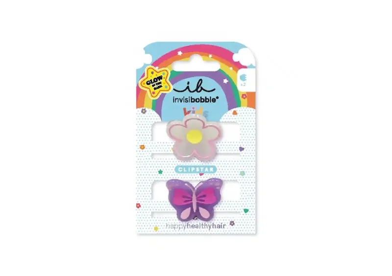 Заколки для волосся INVISIBOBBLE Clipstar Kids Glow Happy Flower 2 шт