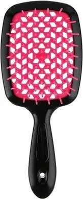 Гребінець чорний з фуксією маленький - Janeke SMALL SUPER BRUSH