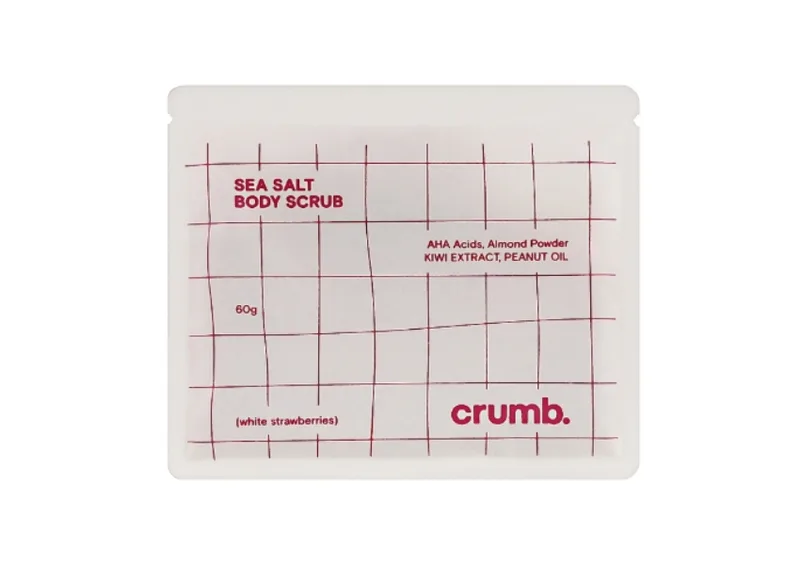 Сольовий скраб для тіла з AHA-кислотами CRUMB White Strawberries