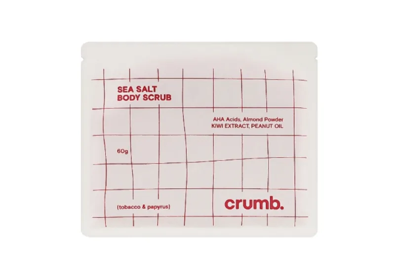 Сольовий скраб для тіла з AHA-кислотами CRUMB Tobacco & Papyrus 1 саше х 60 г